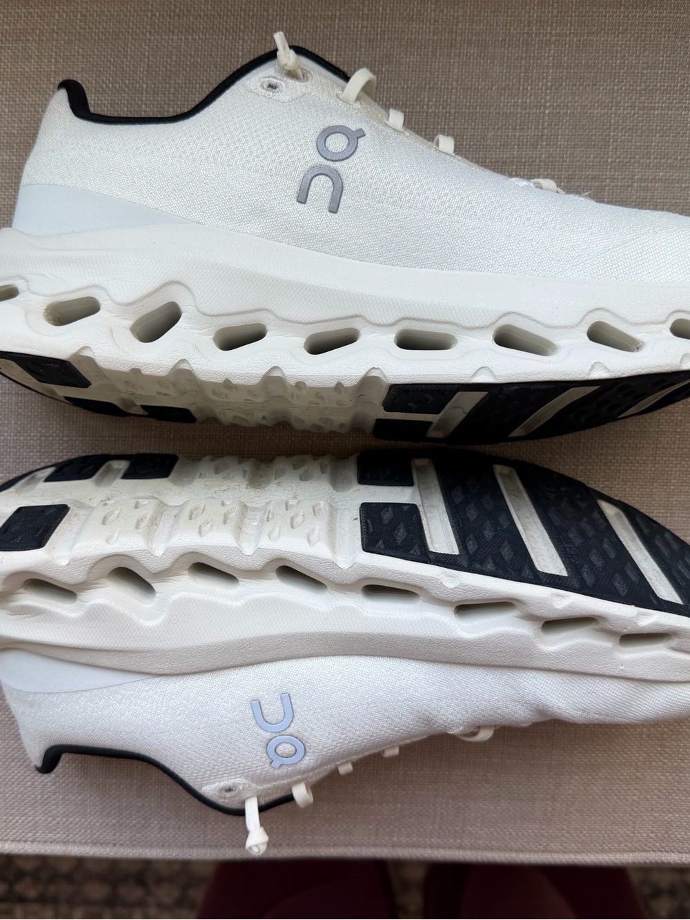 On Running Women's White Sneakers with Black Accents